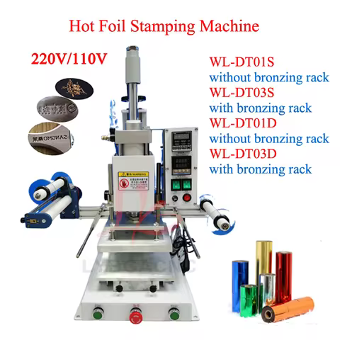 Bronzing Machine Hot Stamping Machine Pneumatic Embossing Machine with Hot Stamping Foil Gilded Pape