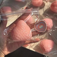 Kawaii Squishies PVC Toy Reusable Simulation Strawberry Squeeze Toy Big Strawberry Taba Squishies To