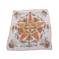 【二手】愛馬仕 HERMES 小方巾 Petit Carre Carre 45 細棉布 Pythagore 絲巾 女士二手 A