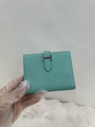 👝Hermes Bearn H Short Wallet Stamp A Bleu Atoll PHW Mysore Chevre 愛馬仕Bearn H 短款銀包 皮夾 馬卡龍藍 山羊皮銀扣 A刻