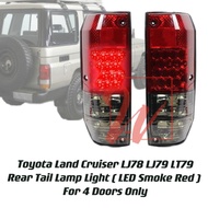 Toyota Land Cruiser Mark 2 LC2 LT79 LJ79 Crystal LED Rear Tail Lamp Light Red Smoke New Lampu Signal