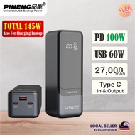 Pineng PowerBank PN-879PD 27000mAh Laptop Charge Supper Fast Charging Max 145w PD100W USB 60W 20v/5A