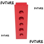 HL-FUTU T Slot Miter Track, Red / silvery 100mm Width Woodworking Chute Rail, Durable With Holes Alu