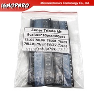 Transistor SMD 80PCS Assorted Kit SOT-89 Contains 78L05 78L06 78L08 78L09 78L10 78L12 78L15 79L05 Ml
