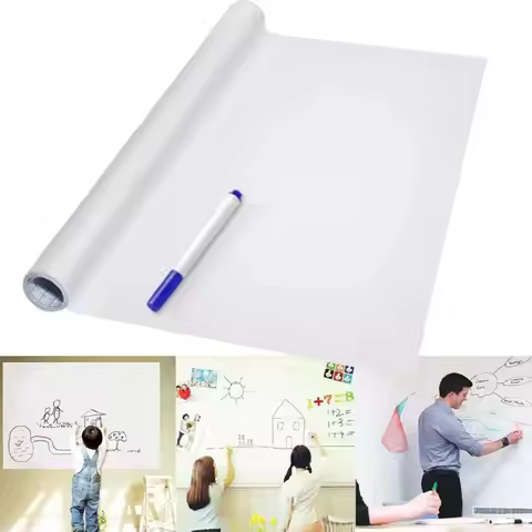 45x200cm Whiteboard Sticker Waterproof Wallpaper Decor Remind Message Boards White Board Chalkboard 