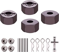 Mesimsple Alloy Wheel Hex Hub Lock Nut & Body Clips for MJX 1/16 Hyper Go H16207 16208 16209 16210 H