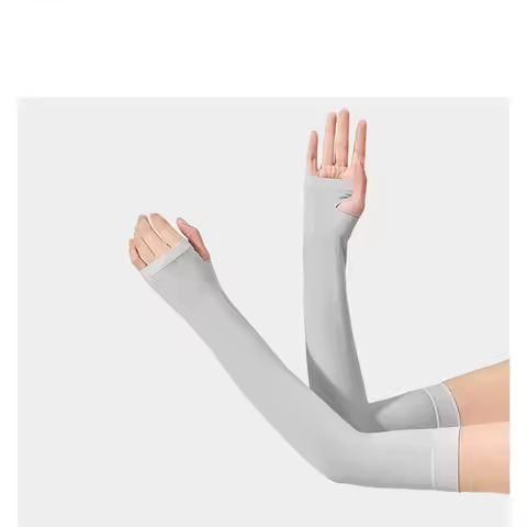 Solid Color Ice Sleeve Sun Protection Sleeve for Men and Women Summer Ice Sleeve for Driving UV Prot