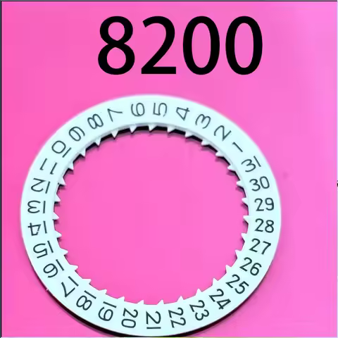8200 movement parts white calendar plate weekly calendar plate 6 o'clock 3 o'clock 222
