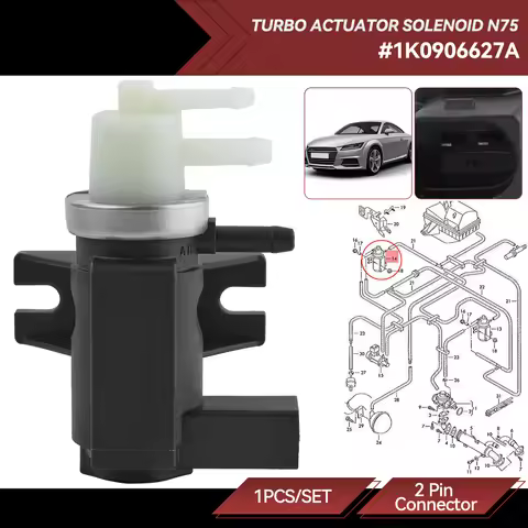 Turbo Solenoid N75 Boost Vacuum Control Pressure Valve For VW T5 Transporter 1.9, 2.0 & 2.5 TDI Audi