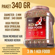Pakan Ikan Koi Premium Pellet Koi 3mm Spirulina Growth Import Quality - 340gr