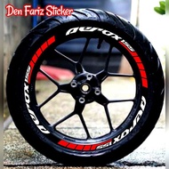 MERAH Rim Stickers Aerox Red Rim Stickers Aerox 155 Motorcycle Rim Stickers Aerox 155 Red Motorcycle