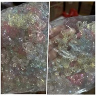 1 Pound 1/2 Pound Clear Ribbon Beads Mix AB