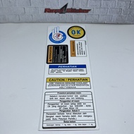 WARNING sticker INFORMATION sticker WARNING SET YAMAHA MOTORCYCLE - LOAD LIMITS