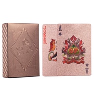 Waterproof Playing Cards, Plastic Playing Cards, Deck of Cards, Gift Poker Cards (Rose Gold)