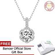 BAMOER D สร้อยคอจี้เพชรโมอิส1CT จาก VVS1 925เงินสเตอร์ลิงงานแต่ง MSN007เครื่องประดับที่ดี