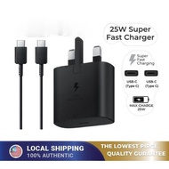 Samsung Galaxy S23 Ultra S22 Ultra Note 20 Ultra 25W 45W PD Charger With Type-C to C Usb Cable Suppo