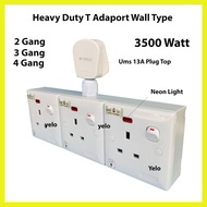 Heavy Duty 2 Gang 3 Gang 4 Gang Extension Wire Wall Socket Adaport Extension plug