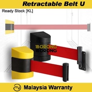 Retractable Belt Area Barrier Wall Mounted Red 2/3/5M