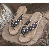 Ethnic suede flip flops | Polka dot suede press sandals (ethnic 02) flip flop sandal slipper women