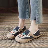 [Miaomiao] [Sea Craft Embroidered Shoes] Old Beijing Embroidered Linen Shoes Shallow Mouth Single Sh