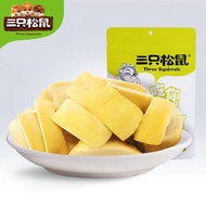 Three Squirrels_Freeze-dried durian30g Multiple Specifications Are Available Dried Fruit Casual Snacks Golden Pillow Dried Durian Chips