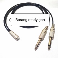 Kabel Canare Jack 3.5mm Stereo Female To 2 Akai TRS 6.5 Male 0.5 M