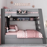 Lu Modern Double Decker Bunk Bed For Kids Adults Queen Bunk Bed With Drawer Mattress Set High Quality Wood Structure