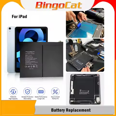 1pc Tablet Battery Replacement For iPad 5 6 Air A1484 For iPad Air2 A1474 A1475 A1893 10.2 Mini 2 3 