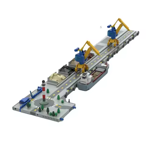 Small Modular Piers - Industrial Upgrade - CSM015 Model MOC Building Blocks DIY Assemble Bricks 1:50