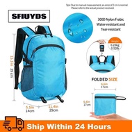 Lightweight 15L Nylon Backpack - Ultra-light at Only 0.24kg, Water Resistant, Easily Foldable to Fit