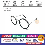 Terbaik Kacamata Minus KC411 Frame Bulat - Kacamata Klasik Bulat Kecil Pria Wanita