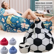 Bean Bag Cover【No Filling】S/M/L /XL sofa bean Stylish Bedroom Furniture Solid Color Single Bean Bag Lazy Sofa Cover DIY Filled Inside