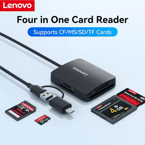 Lenovo H104 USB 3.0 Single Card Reader Portable High Speed Single Card Reader for SD TF Micro SD Mem
