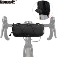 【Ready Stock】Rhinowalk handlebar bag 2.4L Universal bicycle handle bar bag bike bag mountain bike folding bike front bag Reflective Bike Accessories bag