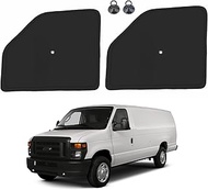 ULROLIT Front Side Window Sun Shade with Suction Cups for 1992-2025 Fo-rd E-Series E-150 E-250 E-350