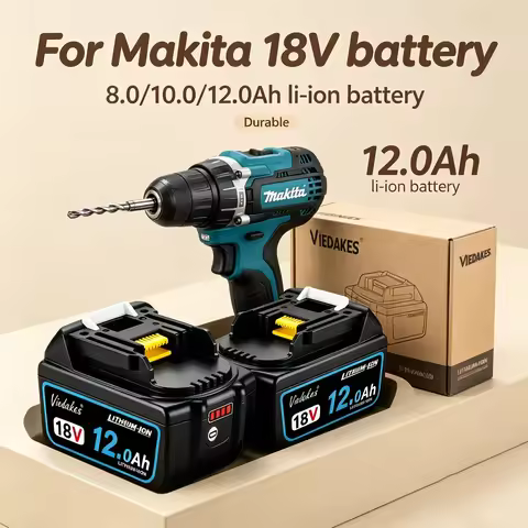 Original 18V 8.0Ah/10.0Ah/12.0Ah rechargeable battery for Makita drill DDF487 DTW700 DHP489 DGA404 D