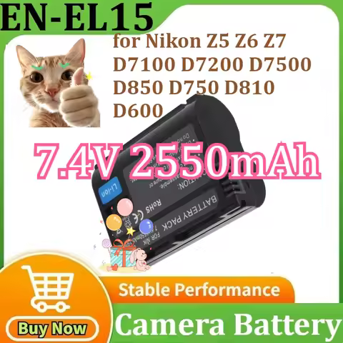 EN-EL15 Rechargeable Battery Li-ion Battery Pack for Nikon Z5 Z6 Z7 D7100 D7200 D7500 D850 D750 D810