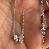 Necklace set with pendant attached to the chain made of 925 silver engraved and tiffan brand... leng