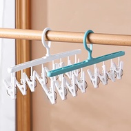 ST/🧿Visitors Hanger Socks Clip Socks Hanger Multi-Clip Windproof Underwear Socks' Clip Baby Clothes Hook Dormitory Dryin