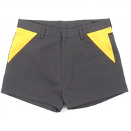 成色極佳：PRADA UPA985 滌棉混紡短褲，灰色、黃色、黑色，48碼，正品，義大利製，男士款