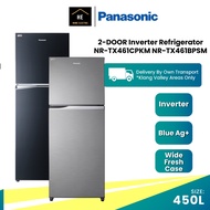 Panasonic 450L Inverter Energy Saving 2-Door Top Freezer Fridge Refrigerator NR-TX461CPKM NR-TX461BP