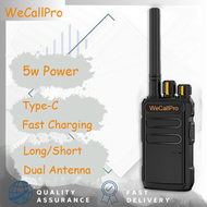 WeCallPro Walkie Talkie 10KM Remote UHF USB Type-C Charging/16 Channel 5W 400-470MHz Bidirectional Radio Motorola 2pcs/Lot