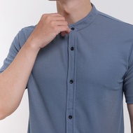 Kemeja Hitam Pria Casual Lengan Pendek Slim Fit Anti Kusut Nyaman dan Lembut - Stylelaki LAPIQUE