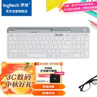 罗技（Logitech）时尚系列 K580 键盘 蓝牙键盘 办公键盘 无线键盘 便携超薄键盘 笔记本键盘 平板键盘 芍药白