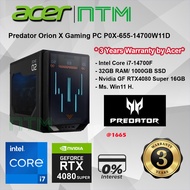 #1665 *CLEARANCE STOCK* ACER PREADATOR ORION X POX-655-14700W11 i7 32G 1TB SSD  RTX 4080 RTX4080 SUP