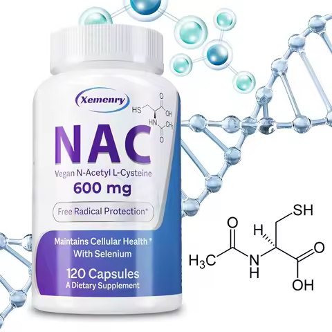 NAC Capsules 600mg - Support Skin Health, Antioxidant, Detox, Enhance Immunity - Non-GMO