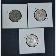 1967 1968 1969 20sen 20s parliament coin 3pcs vf #1221