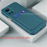 Oppo Reno 10 Pro 5G 2023 Candy Card Slot Wallet Silicone Soft Casing For Oppo Reno 10 Pro Reno10 10Pro Reno10Pro Plus 10Pro+ + 4G 5G 2023 Camera Protect Phone Case Back Cover
