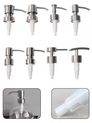 Lotion Bottle Dispenser Soap Dispenser Press Head 304 Stainless Steel For Shampoo Shower Gel 88x62mm