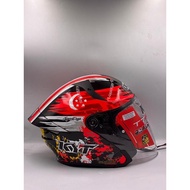 KYT TT-R Jet Open Face 3 Nation 2.0 (ECE 22.06)